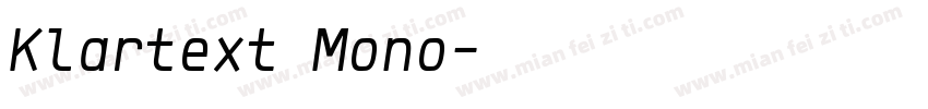Klartext Mono字体转换